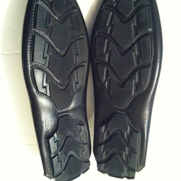 1901 MENS NEW BLACK LEATHER SLIP-ON LOAFERS SIZE: 10M main image 9